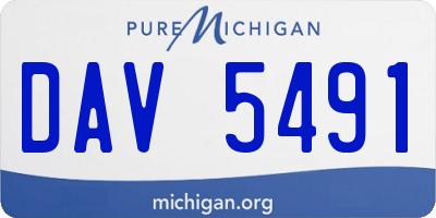 MI license plate DAV5491