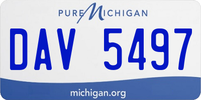 MI license plate DAV5497