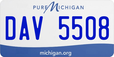 MI license plate DAV5508