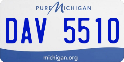 MI license plate DAV5510