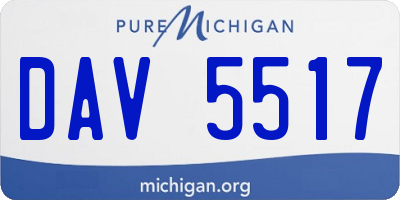 MI license plate DAV5517