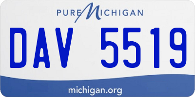 MI license plate DAV5519