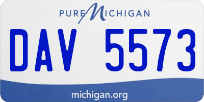 MI license plate DAV5573