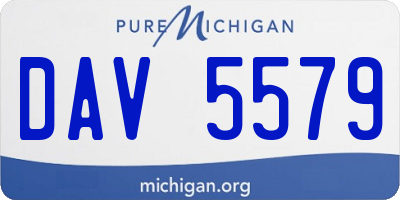 MI license plate DAV5579