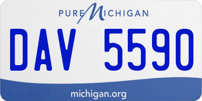 MI license plate DAV5590