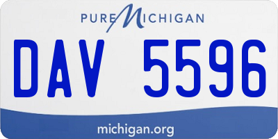 MI license plate DAV5596