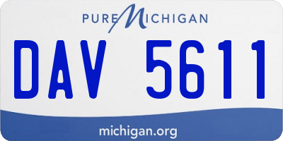 MI license plate DAV5611