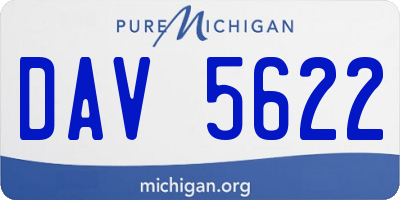 MI license plate DAV5622