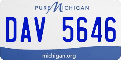 MI license plate DAV5646