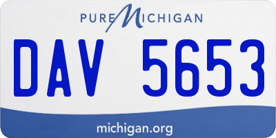 MI license plate DAV5653