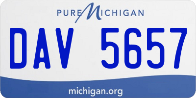 MI license plate DAV5657