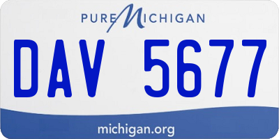 MI license plate DAV5677