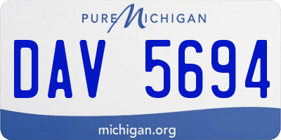 MI license plate DAV5694