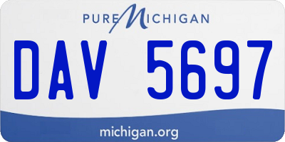MI license plate DAV5697