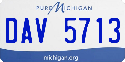MI license plate DAV5713