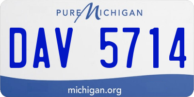 MI license plate DAV5714