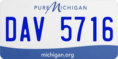MI license plate DAV5716