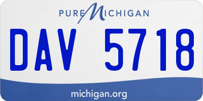 MI license plate DAV5718