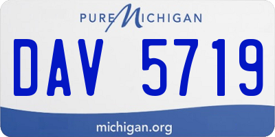 MI license plate DAV5719