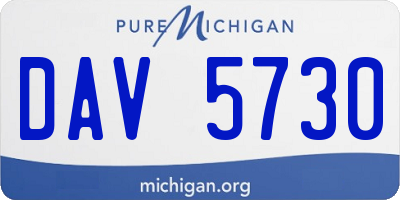 MI license plate DAV5730