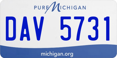 MI license plate DAV5731