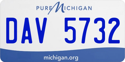 MI license plate DAV5732