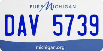 MI license plate DAV5739