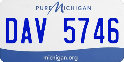 MI license plate DAV5746