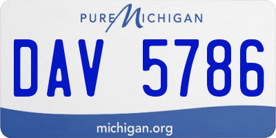 MI license plate DAV5786