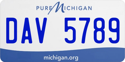MI license plate DAV5789