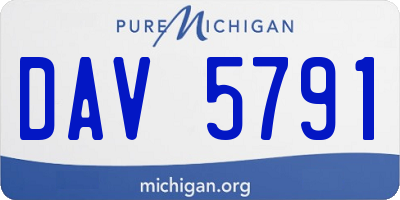 MI license plate DAV5791