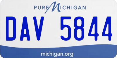 MI license plate DAV5844