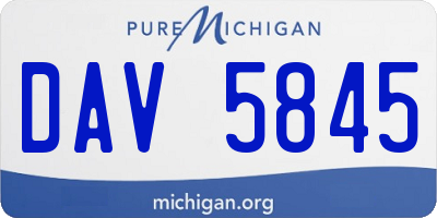 MI license plate DAV5845