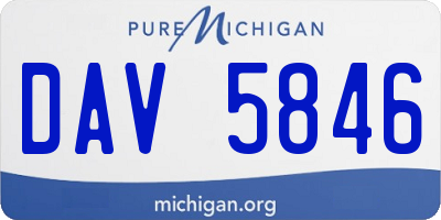 MI license plate DAV5846