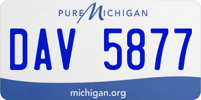 MI license plate DAV5877