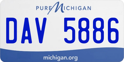 MI license plate DAV5886
