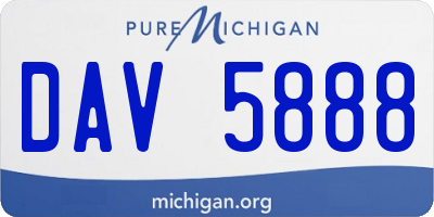 MI license plate DAV5888