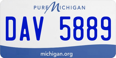 MI license plate DAV5889