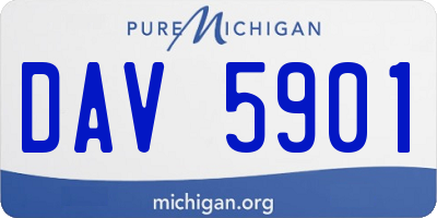 MI license plate DAV5901