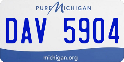 MI license plate DAV5904