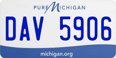 MI license plate DAV5906