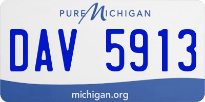 MI license plate DAV5913
