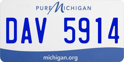 MI license plate DAV5914