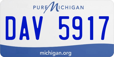 MI license plate DAV5917