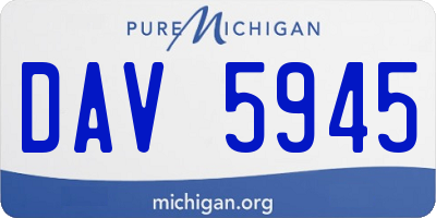 MI license plate DAV5945