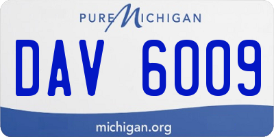 MI license plate DAV6009