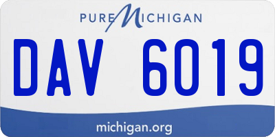 MI license plate DAV6019
