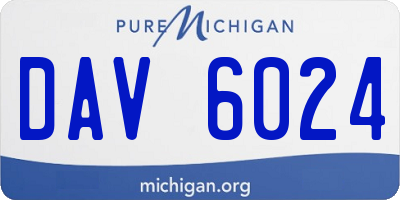MI license plate DAV6024