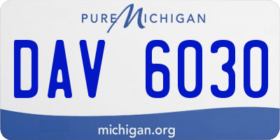 MI license plate DAV6030