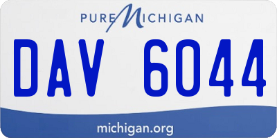 MI license plate DAV6044